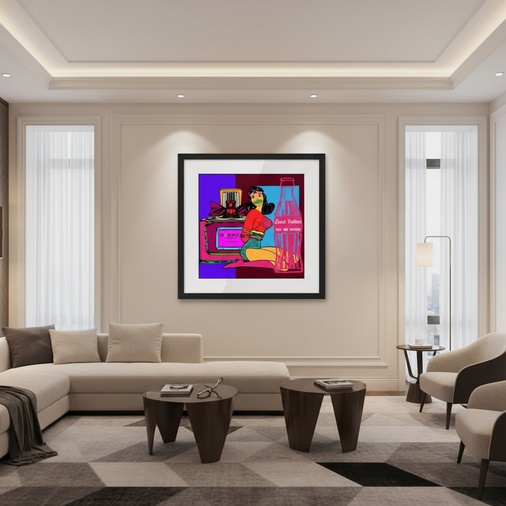 Wonder Woman Luxury Pop Art Print - Hermès & Louis Vuitton - 24"x24" Canvas