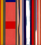 Modern Abstract Art Print Vertical Stripes Color Blocks