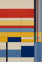 Modern Geometric Abstract Art Print Horizontal Color Blocks