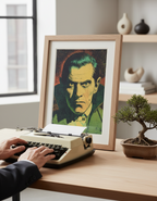 Dracula Art Print on Vintage 1960s French Paper 4x6