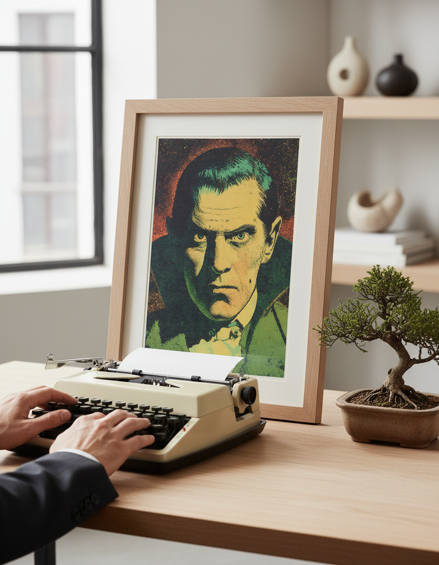 Dracula Art Print on Vintage 1960s French Paper 4x6