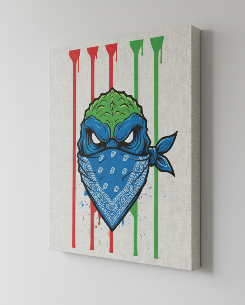 Godzilla-Turtles Powers Pop Art Canvas Gallery Archival Canvas