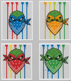 Godzilla-Turtles Powers Pop Art Canvas Gallery Archival Canvas