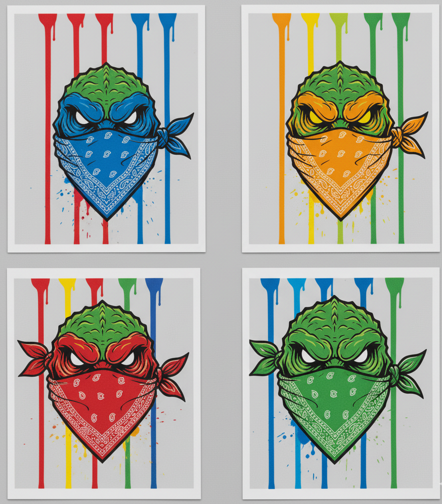 Godzilla-Turtles Powers Pop Art Canvas Gallery Archival Canvas