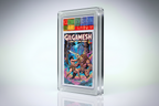 Gigamesh collectible card in a clear protective case on a light gray background
