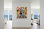 Classical Warrior with Medusa Shield - Original Art Print on luxury art canvas
