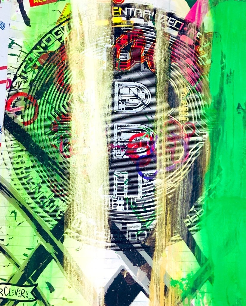 Bitcoin Street Art Print Crypto Graffiti Wall Art