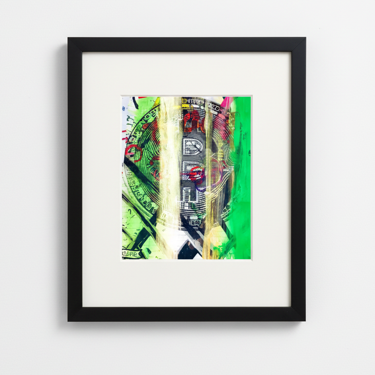 Bitcoin Street Art Print Crypto Graffiti Wall Art