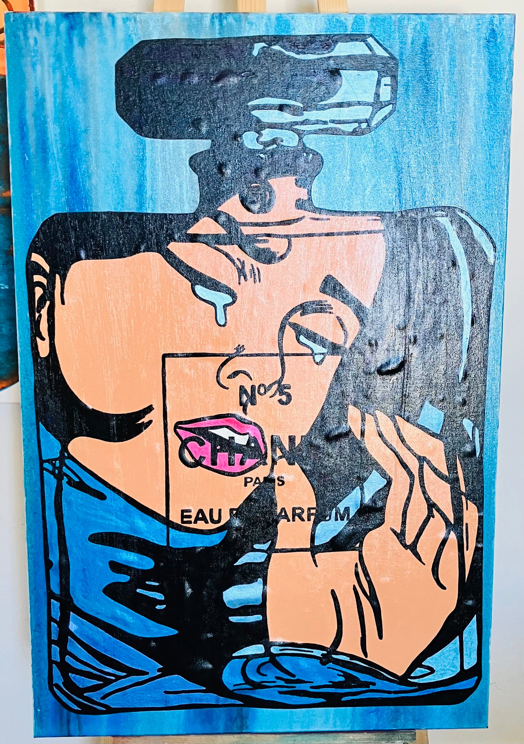 Tears of the Bottle Original Pop Art Painting on Canvas