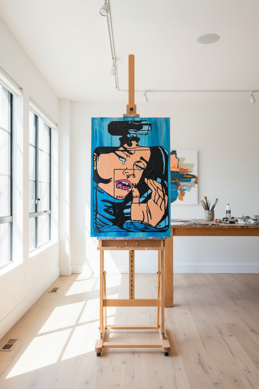 Tears of the Bottle Original Pop Art Painting on Canvas