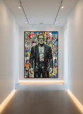 Frankenstein Pop Art Print 18x24 - Monster Street Art Wall Decor