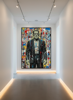 Frankenstein Pop Art Print 18x24 - Monster Street Art Wall Decor
