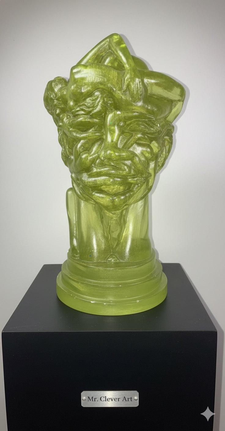 Resin Head Sculpture - Choose Colorway