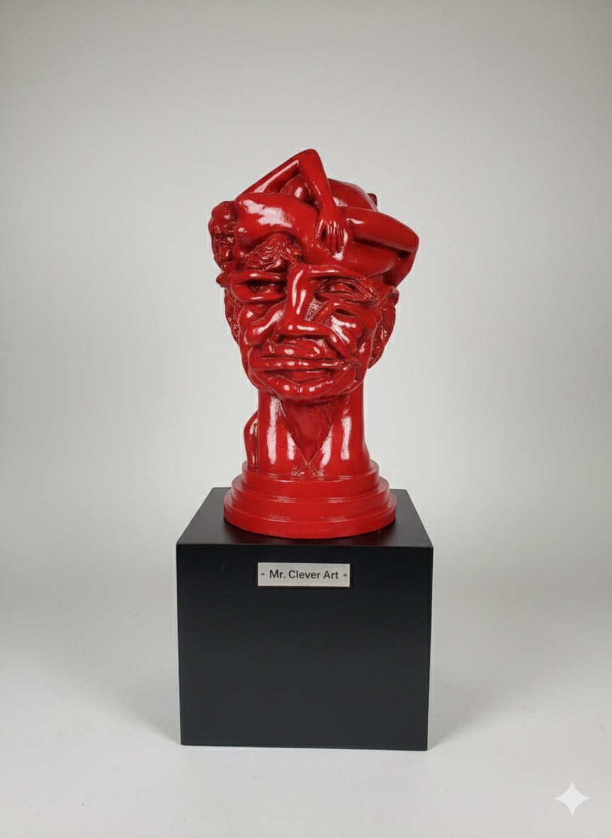 Resin Head Sculpture - Choose Colorway