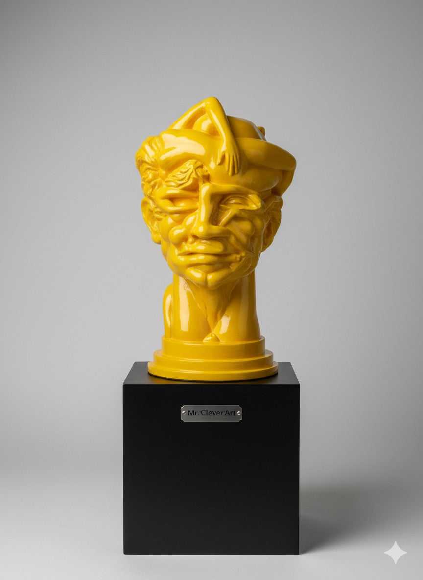 Resin Head Sculpture - Choose Colorway