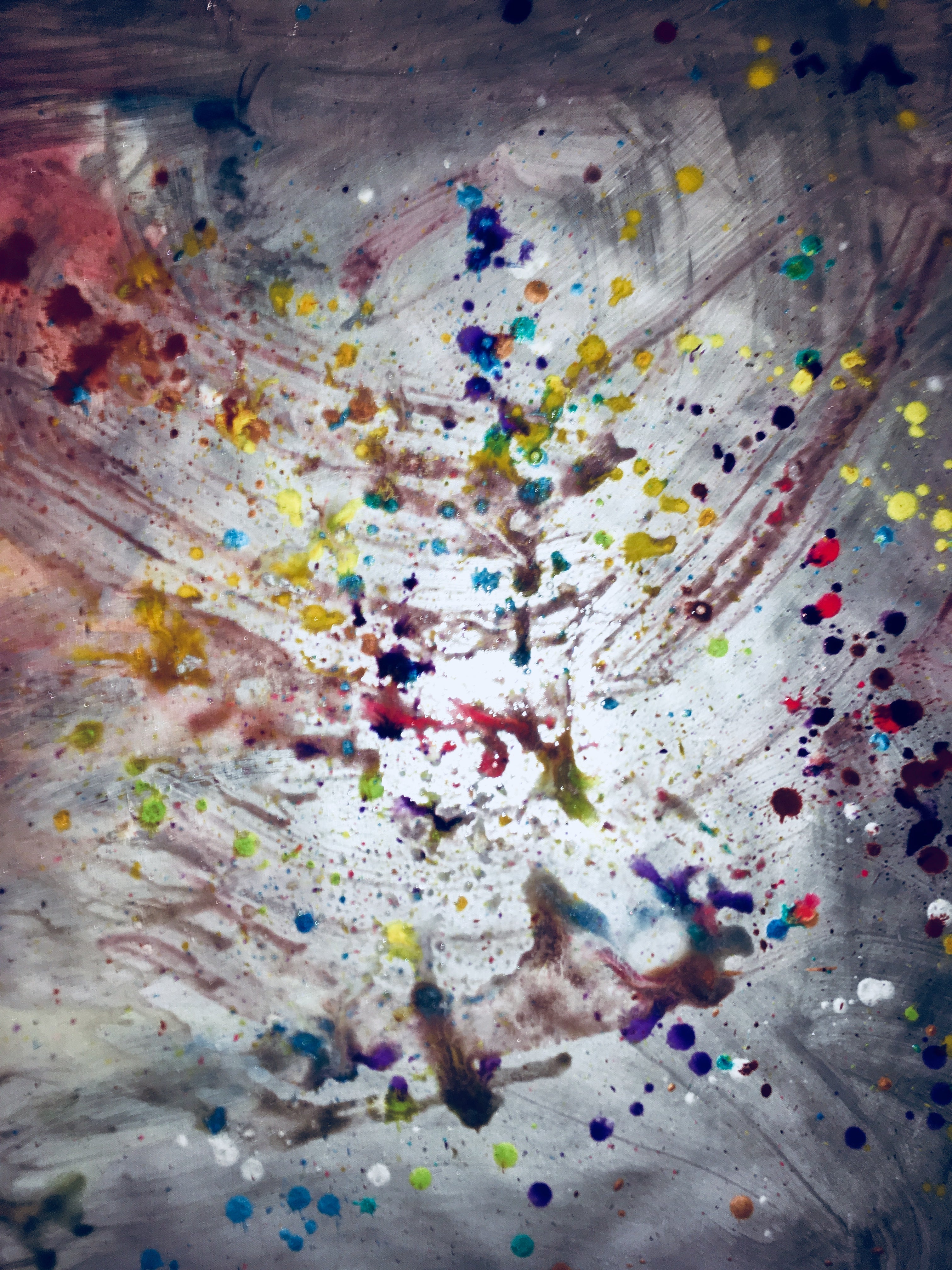 Abstract Paint Splatter Art Print Action Painting