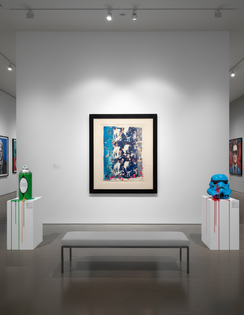 Internet Lovers Pop Art Print - Iconic Social Lovers Street Art - 30x24 inch