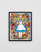 Alice in Wonderland Pop Art Print - Street Art Collage