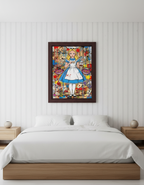 Alice in Wonderland Pop Art Print - Street Art Collage