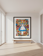 Illustration of a character from a fantasy or fairy tale setting with colorful background