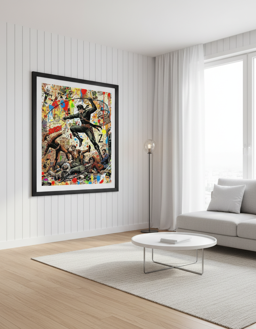 Zorro Action Art Print