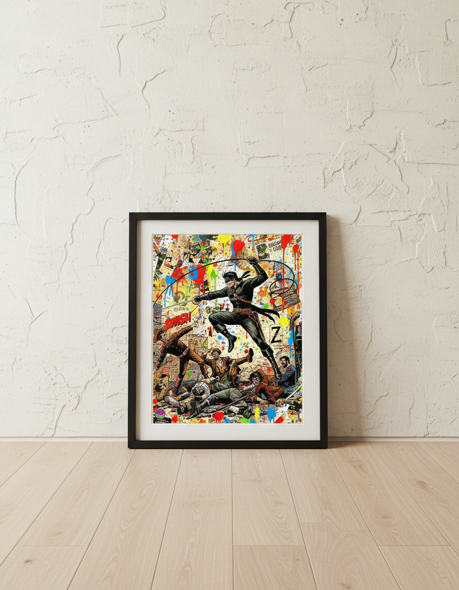 Zorro Action Art Print