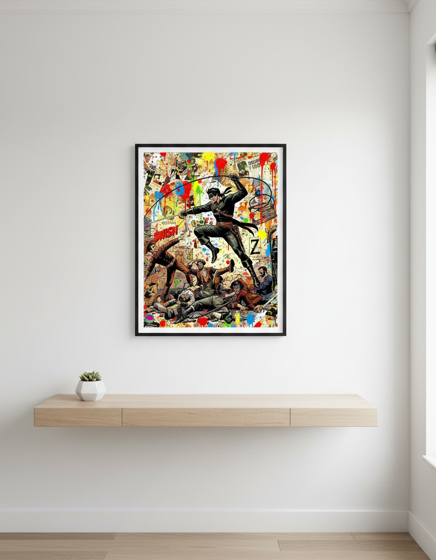 Zorro Action Art Print