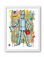 Wizard of Oz Tin Man Pop Art Print - Vintage Map Street Art Wall Decor