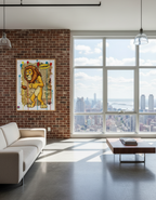 Cowardly Lion 'Courage?' Pop Art Print - Wizard of Oz Street Art