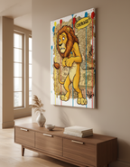 Cowardly Lion 'Courage?' Pop Art Print - Wizard of Oz Street Art