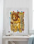 Cowardly Lion 'Courage?' Pop Art Print - Wizard of Oz Street Art