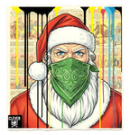 Santa Street Art Print on 1960s Vintage French Paper