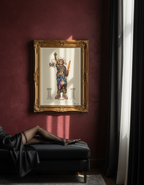 NYC Liberty Chaos Pop Art Print on 70 Year Old French Paper