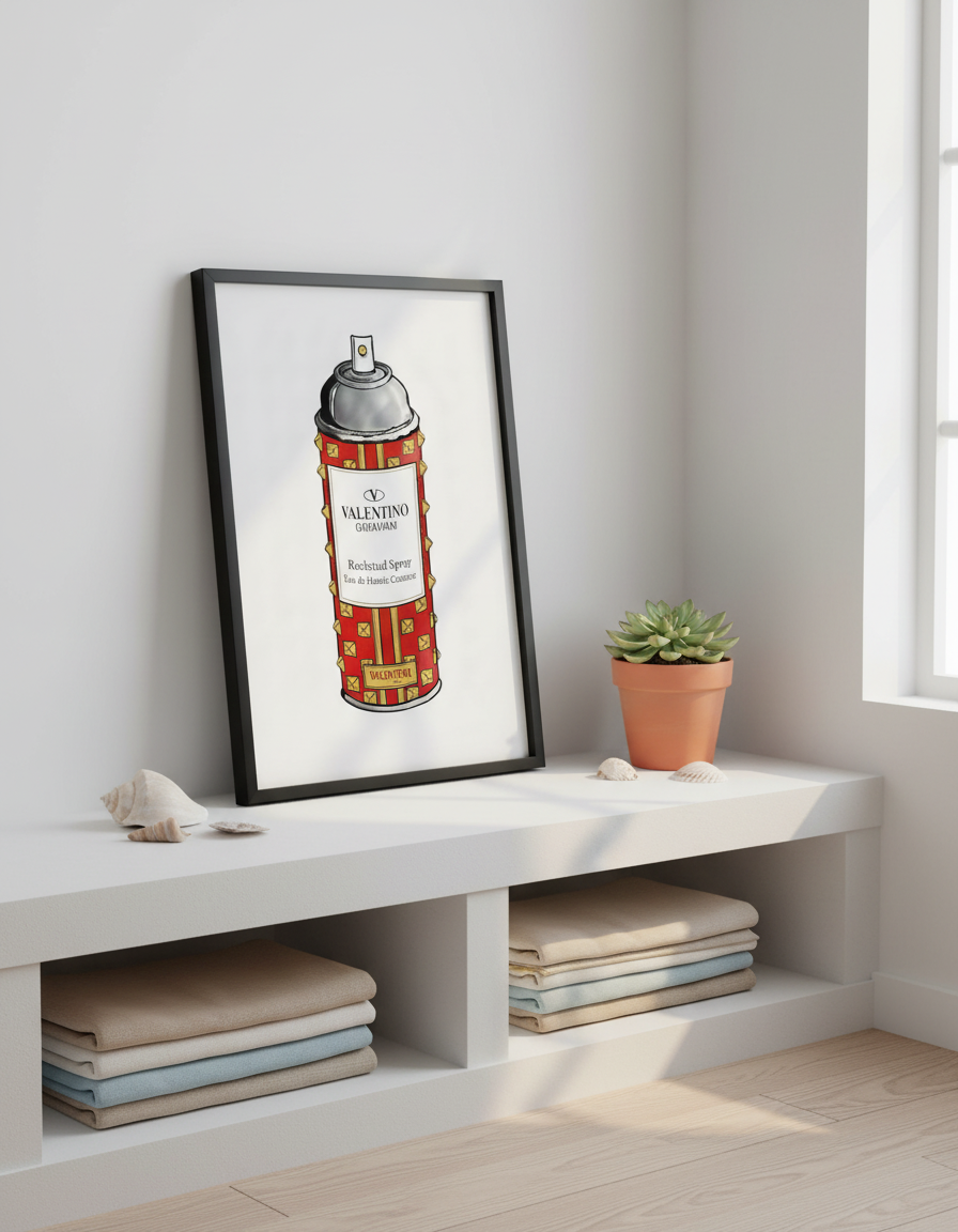 Rockstud Spray Pop Art Print on Authentic 1960s Vintage French Paper