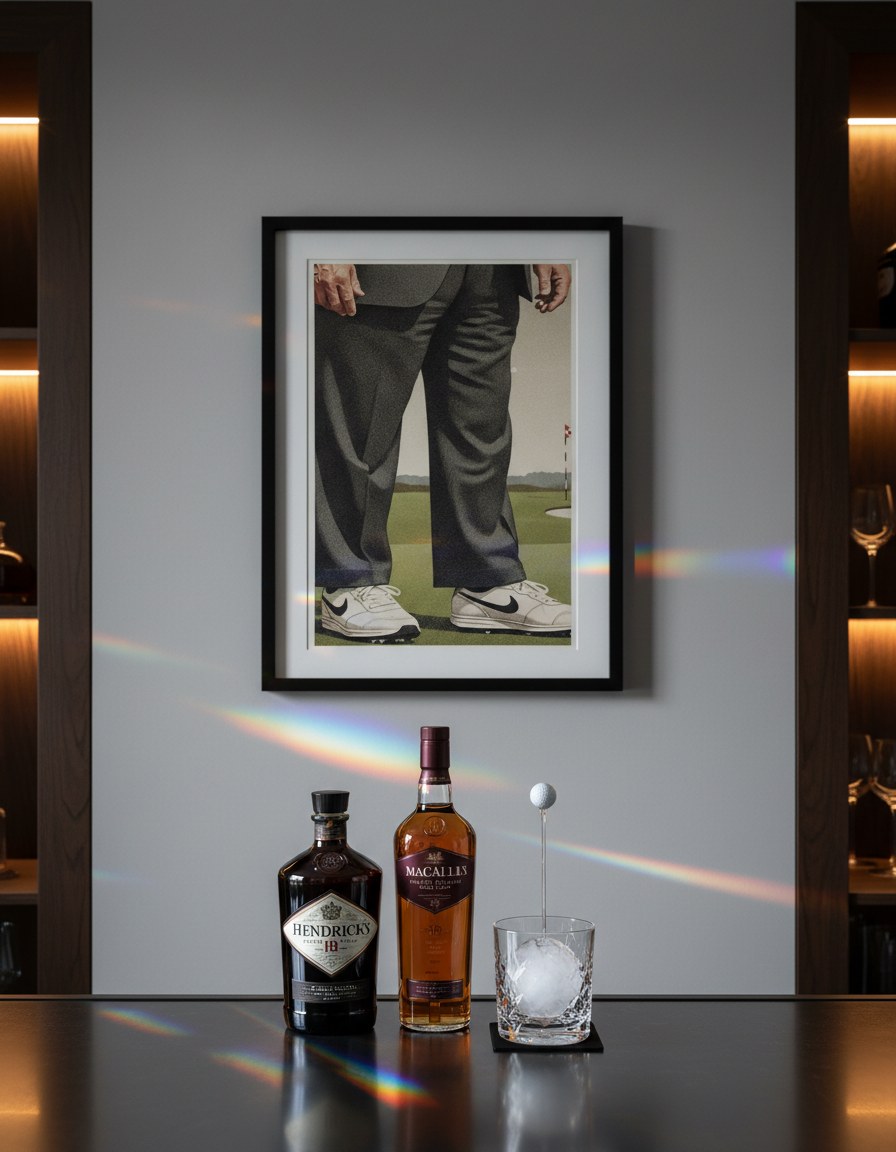 Trump Golfer Pop Art Print on 70 Year Old French Paper 4x6