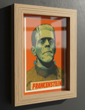 Frankenstein Pop Art Print on 70 Year Old French Paper 4x6