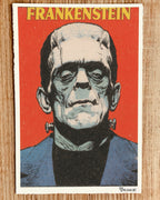Frankenstein Pop Art Print on 70 Year Old French Paper