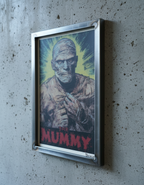 The Mummy Universal Monster Pop Art Print on Vintage 70 Year Old French Paper