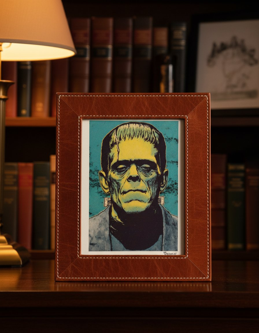 Frankenstein Pop Art Print on Authentic 1960s Vintage French Paper