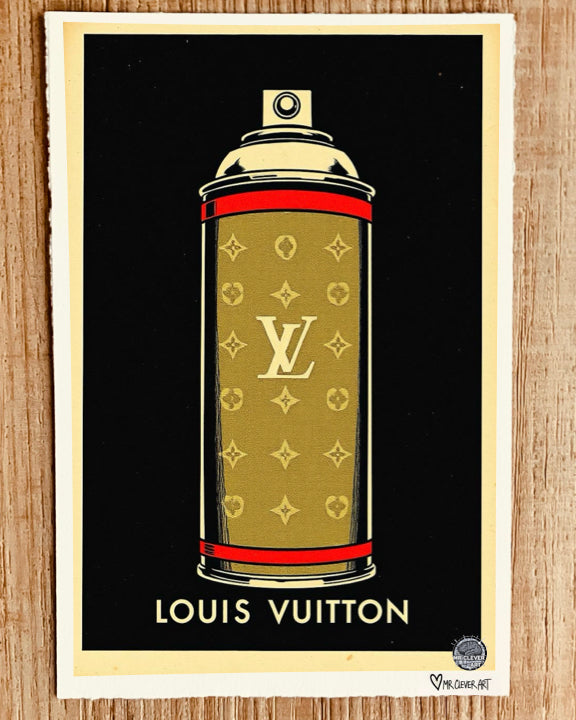 Louis Vuitton Spray Can Pop Art Print on Vintage 1960s French Paper