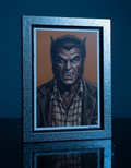 Wolfman Pop Art Print on Vintage 70 Year Old French Paper