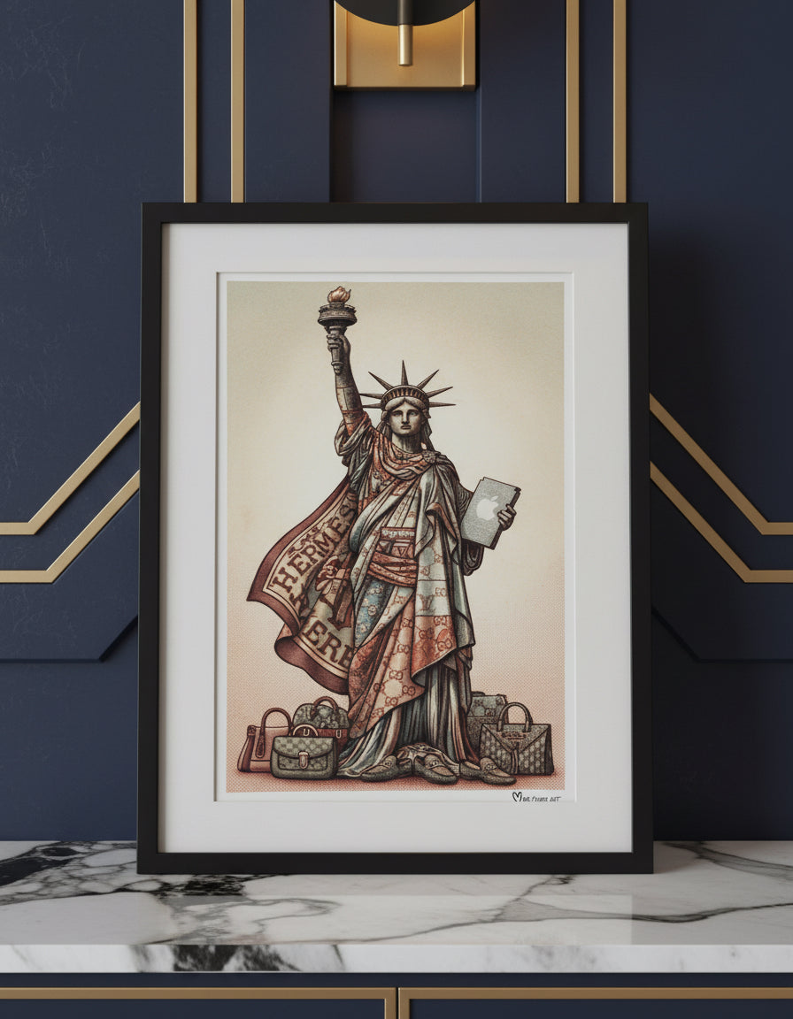 70s Vintage Paper NYC Statue