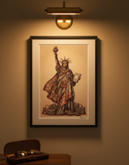 Liberty Luxe Statue of Liberty Luxury Fashion Art Print on 70 Year Old French Paper