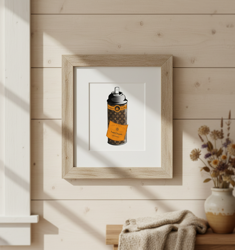 JUXTAPop Brut Spray Can Pop Art Fine Art Print | Art Print or Canvas Gallery Wrap