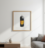 JuxtaPOP Brut Champagne Spray Can Pop Art Print 24x24 | Luxury Street Art | Veuve Clicquot Louis Vuitton