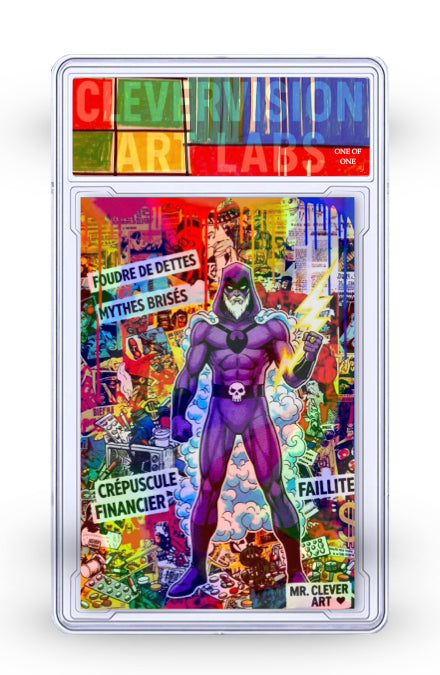 Purple French Superhero Holo 1/1 Acrylic Luxury Card Slab
