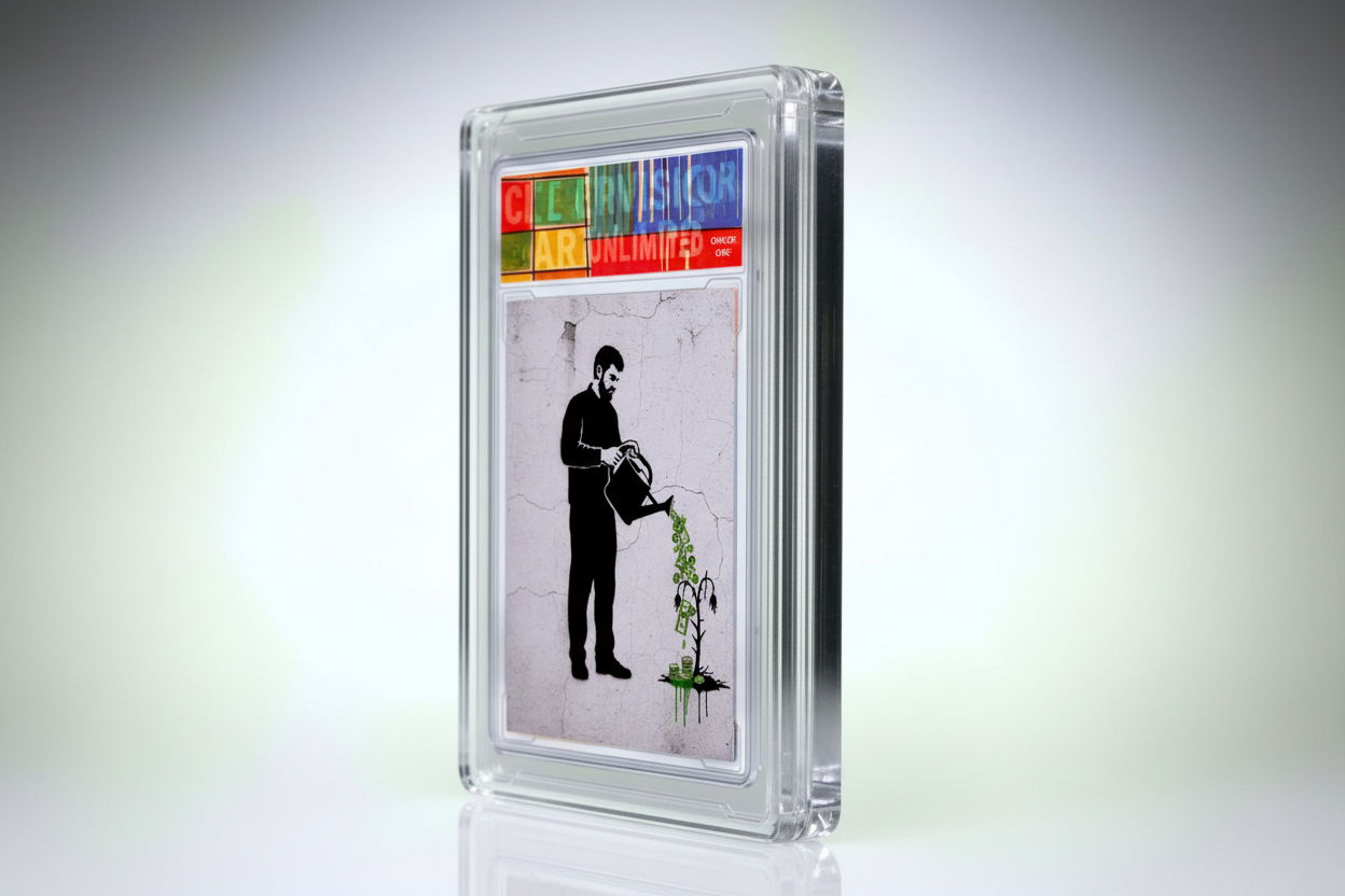 Capitalism 1/1 Original Art Trading Card Luxury Slabbed