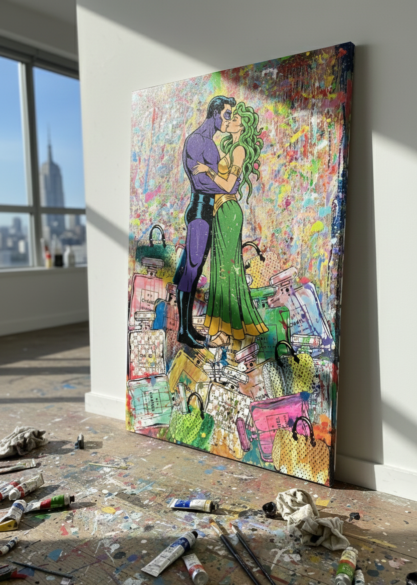 Love is for SuperSimps Original Contemporary Art Painting by Mr. Clever Art