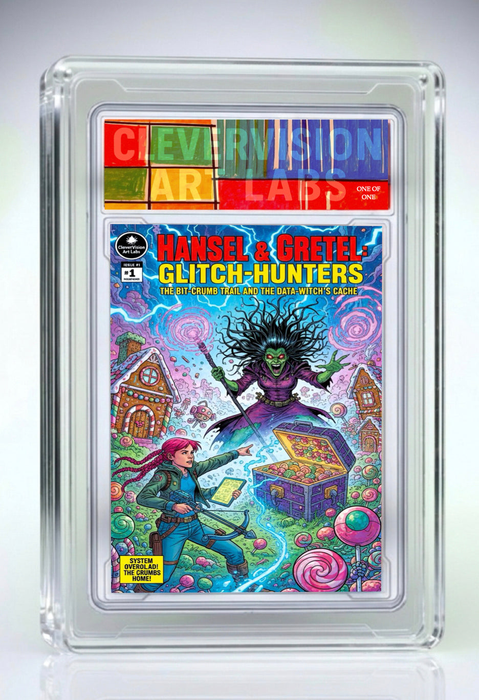 Hansel & Gretel Glitch Hunters 1/1 Luxury Acrylic Art Card Slab by Mr. Clever Art