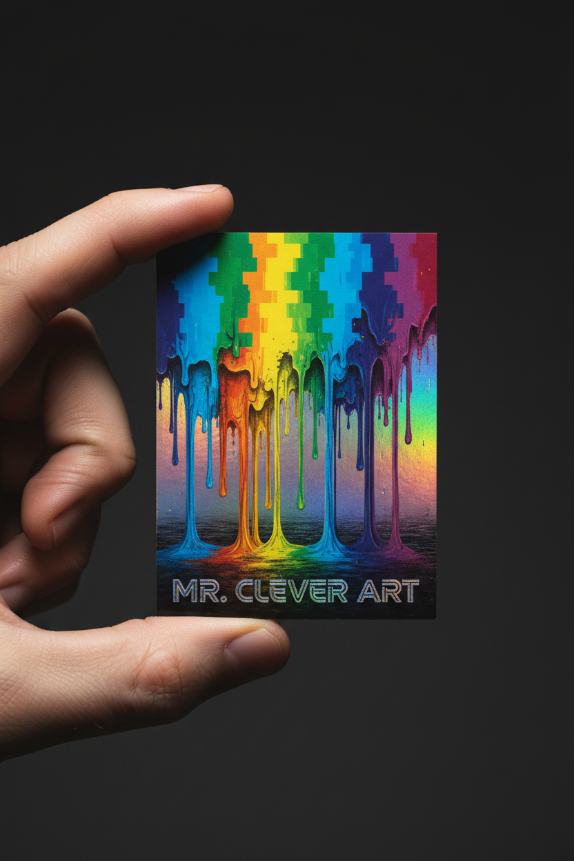 Abstract Glitch Card Held